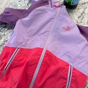 L.L. Bean Colorblock Windbreaker Jacket in Pink, Lavender & Purple